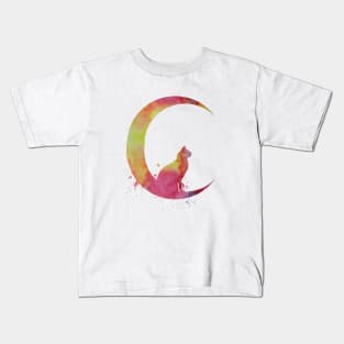 Cat on the moon Kids T-Shirt